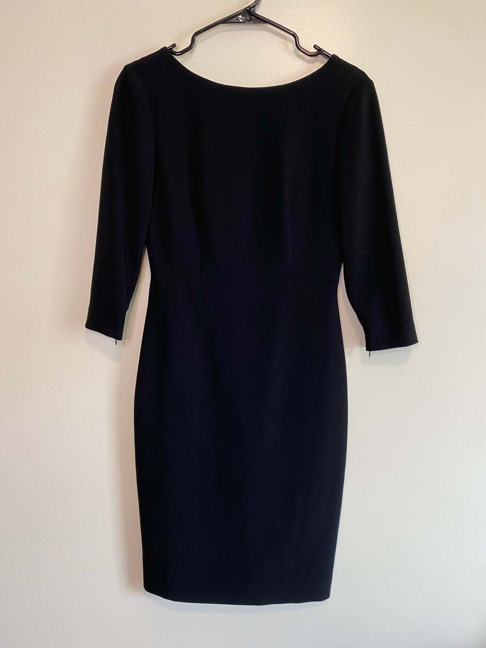 Theory NWT Women's Sz 2 Black Varetta Admiral Crepe Sheath Dress Classic Office